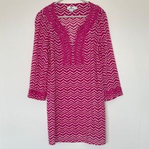 VINEYARD Vines ~ Pink Chevron Whales Tail Tunic